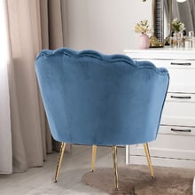 2 Piece Shanaya Velvet Armchair & Ottoman Set